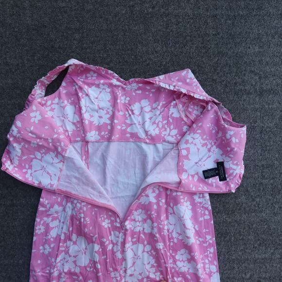 Jones New York Pink Floral Dress Fitted Shift Cottagecore Botanical Summer Sz 12 - Picture 8 of 13